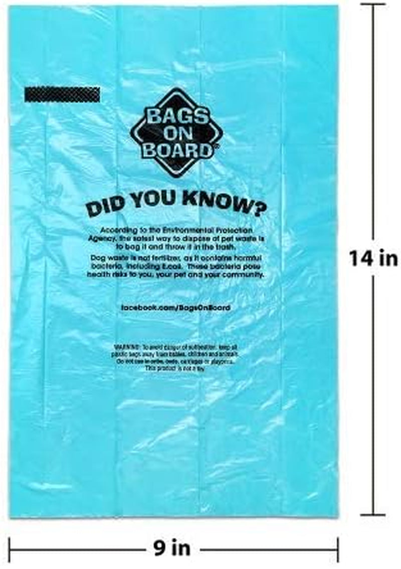 Odor Control Dog Poop Bags and Dispenser | Strong, Leak Proof Dog Waste Bags | Ocean Breeze Scent | 9 X14 Inches,140 Waste Pickup Bags (3203940043)