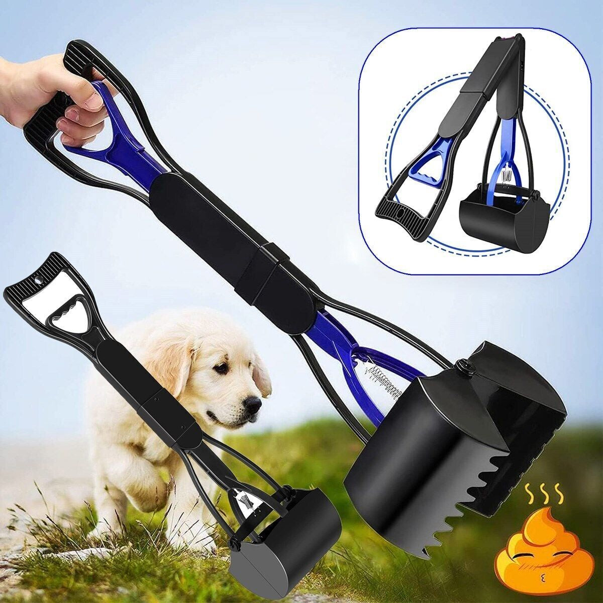 Non-Breakable Pet Dog Pooper Scooper with Handle Pooper Scooper Waste Pick US