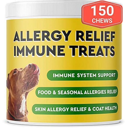 "Pawfectchew Allergy Relief - Boost Your Dog's Immunity with Omega 3 Salmon Fish Oil & Digestive Support - Made in the USA - 150 Chews"