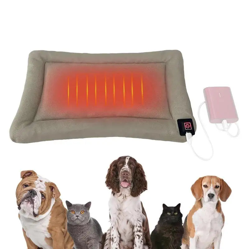 Heating Pad Blanket Dog Cat Puppy Mat Bed Pet Electric Warmer Pad Protection Waterproof Anti-Slip Type-C Heating Pad