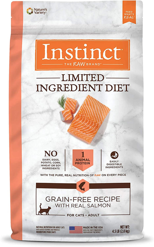 Limited Ingredient Diet Grain Free Recipe with Real Salmon Natural Dry Cat Food by , 4.5 Lb. Bag