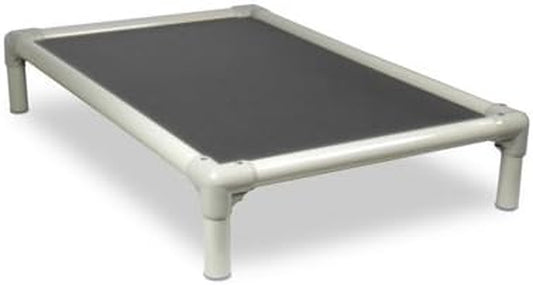 Chewproof Bed - Almond PVC - 50" X 36" - Heavy Duty Vinyl - Smoke