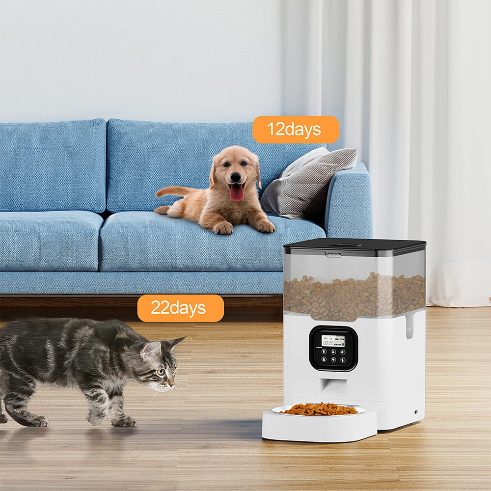 Tuya Automatic Pet Feeder Large Capacity APP Smart Cat Feeder Dog Slow Food Dispenser with WIFI Voice Timing Pet Feeding Supplie