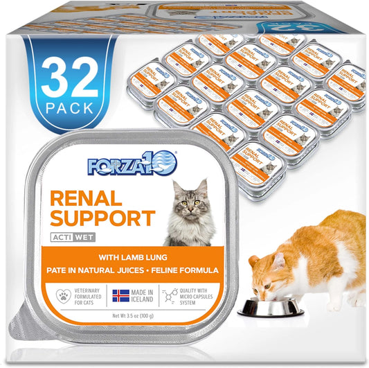 Wet Renal Cat Food, Kidney Care Cat Food with Lamb, 3.5 Ounce Can Kidney Support for Cats Wet Food and Renal Health Canned Cat Food, 32 Pack Wet Cat Food